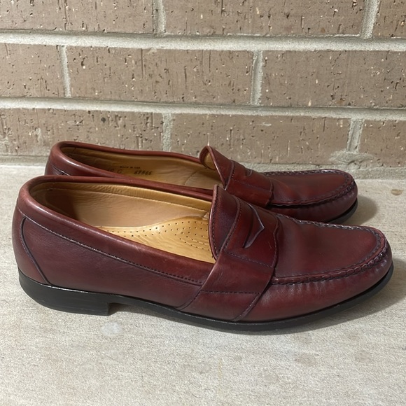 Allen Edmonds mens 10 C oxblood leather Cameron penny loafer dress shoes EUC - Picture 4 of 9